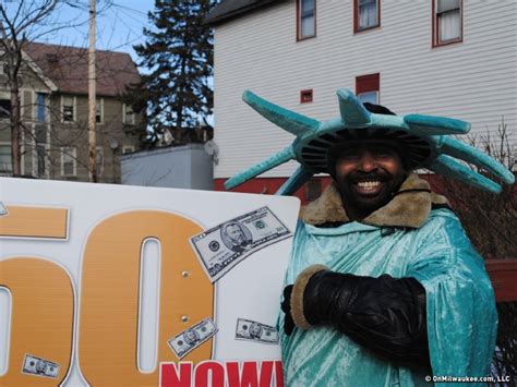 Meet a guy who wears a Statue of Liberty costume to work