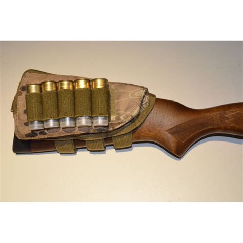 Shotgun / Rifle Buttstock Shell Holder & Cheek Rest - Tan Hex Acid ...