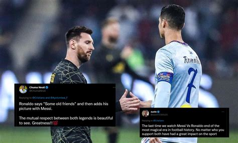 Cristiano Ronaldo shares delightful photo with Messi after PSG vs Al Nassr match, and fans love ...