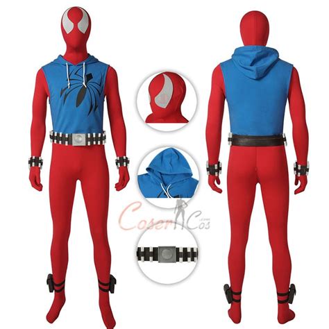 Scarlet Spider Costume Marvel Comics Spider-Man Cosplay Ben Reilly | Scarlet spider costume ...