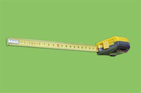 Tape Measure on Green Background Stock Image - Image of open, green ...