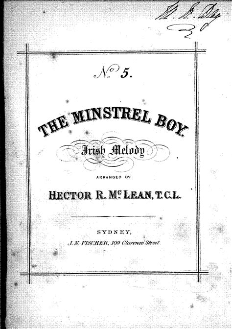 The Minstrel Boy (Shelley, Harry Rowe) - IMSLP