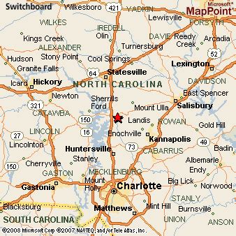 Mooresville, North Carolina Area Map & More