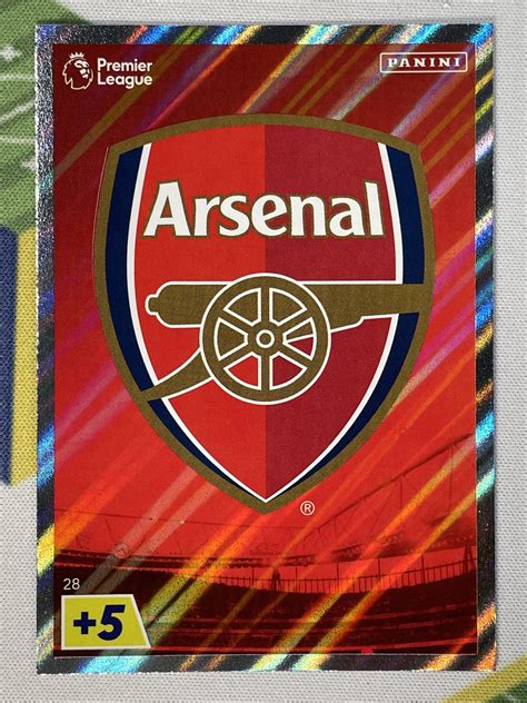 028 Club Badge Arsenal Club Crest Panini Premier League Adrenalyn XL ...