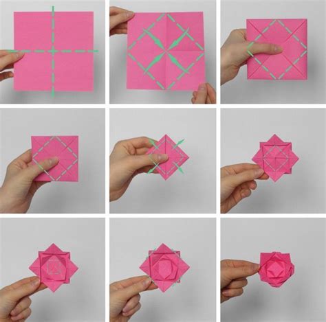 Fold origami flower - 7 ideas with folding instructions for popular ...