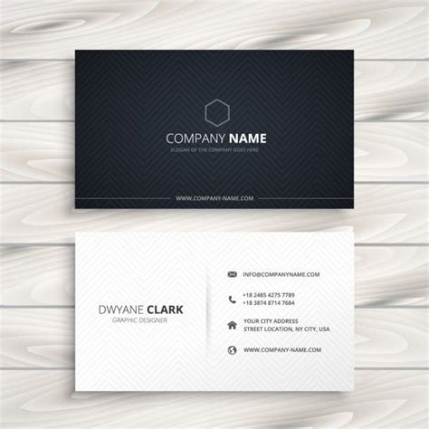 Free Vector | Simple business card black and white | Business card design simple, Business card ...