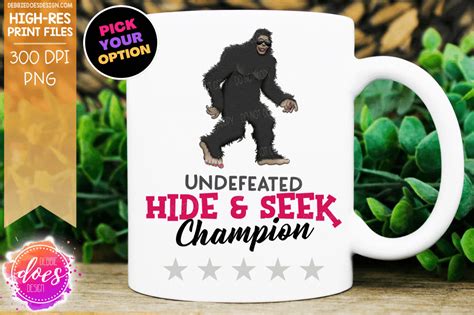 Hide & Seek Champion - Sasquatch - Choose your Option - (2 Files Inclu – Debbie Does Design