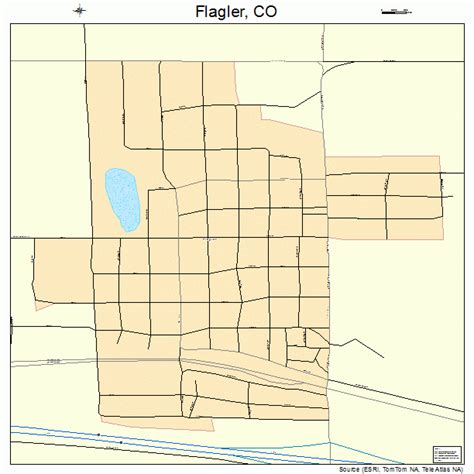 Flagler Colorado Street Map 0826765