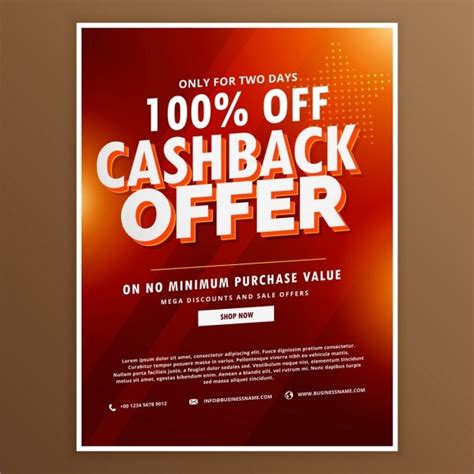 Red poster for discounts | Free Vector