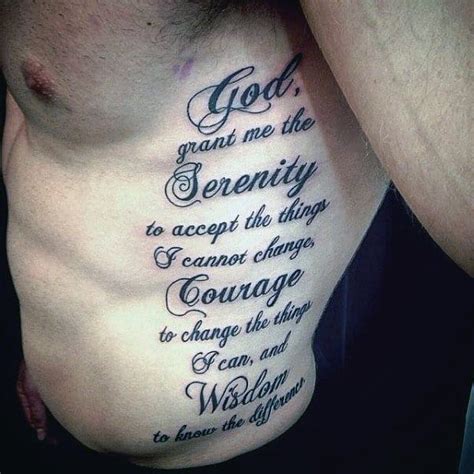 50 Serenity Prayer Tattoo Designs For Men - Uplifting Ideas