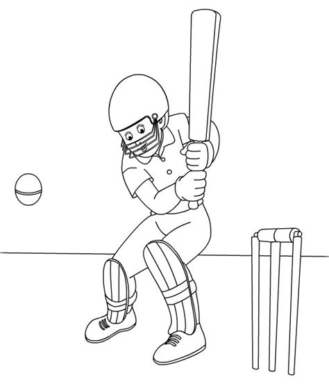 Cricket Bat Coloring Pages to Print