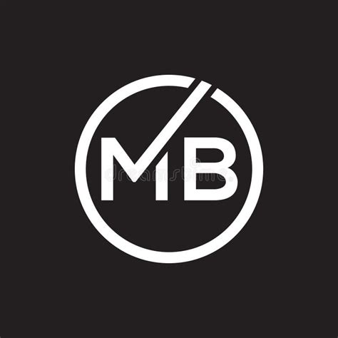 MB Letter Logo Design on Black Background.MB Creative Initials Letter Logo Concept Stock Vector ...