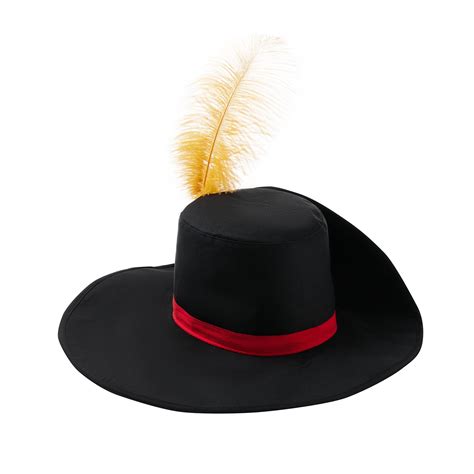 Cos-Animefly Puss Boots Hat Movie Costume Yellow Feather Cowboy Colonial Style Tricorn Hats ...