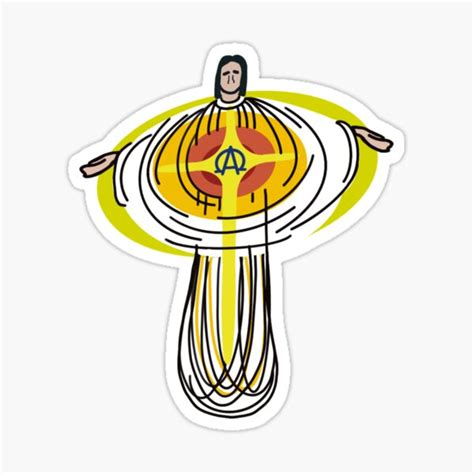 "Egg beater Jesus " Sticker for Sale by natgedwards | Redbubble