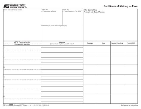 PS Form 3665 - Fill Out, Sign Online and Download Fillable PDF | Templateroller