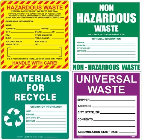 Free Printable Hazardous Waste Labels
