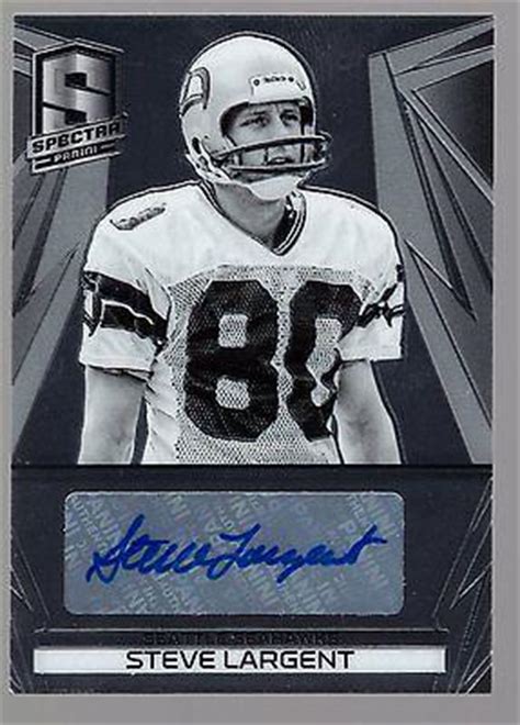 Steve Largent Autographed Football Cards