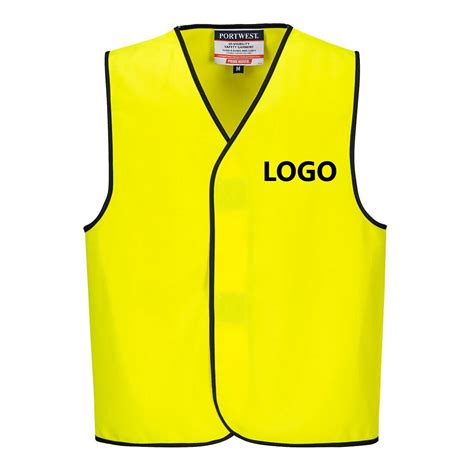 Safety Vest with Black Logo - Front Only