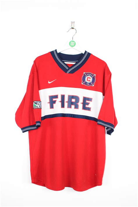 2000-02 Chicago Fire home jersey - XL • RB - Classic Soccer Jerseys