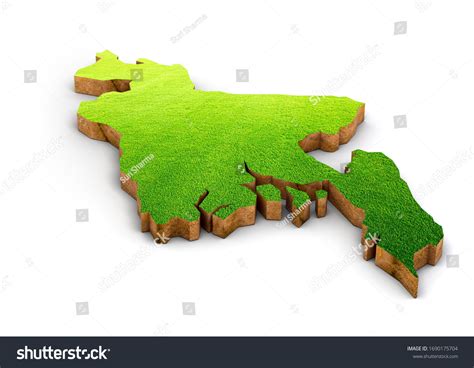 3d Map Bangladesh On White Isolated Stock Illustration 1690175704 ...