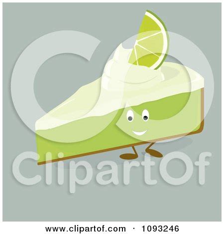 Clipart Slice Of Key Lime Pie Character - Royalty Free Vector ...