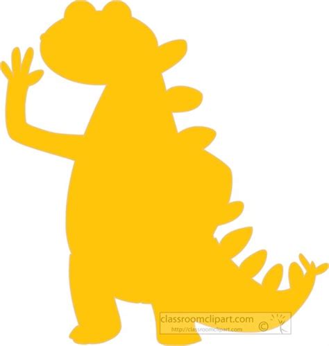 Dinosaurs Clipart - cute-dinosaur-cartoon-yellow-silhouette-clipart ...