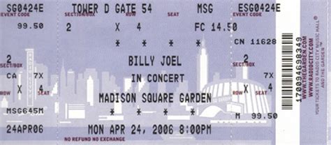 Billy Joel @ MSG - April 24, 2006