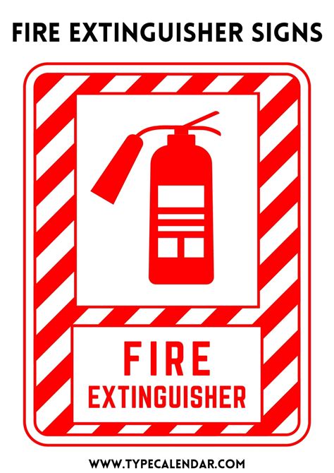 Free Printable Fire Extinguisher Signs Templates [PDF, Word]