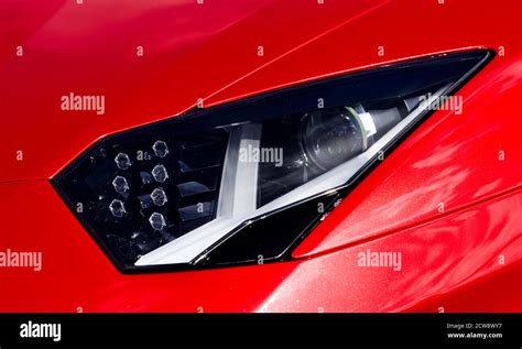 Lamborghini Aventador headlight Stock Photo - Alamy