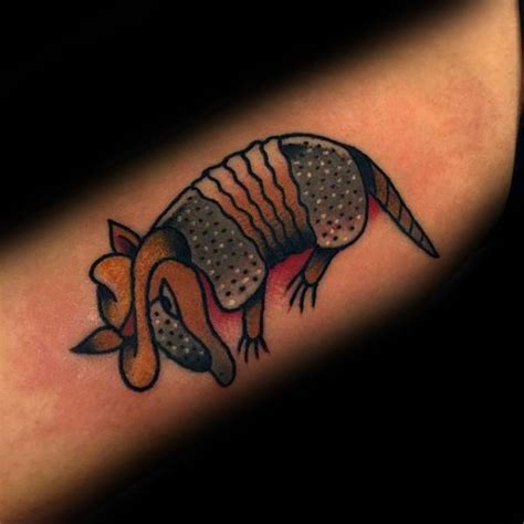 50 Armadillo Tattoo Designs For Men - Armor Shell Ink Ideas