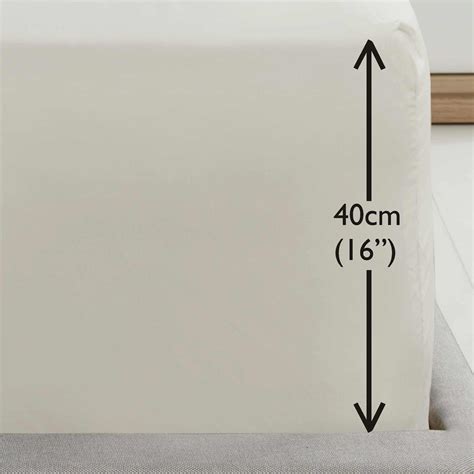 Plain Percale 38cm Deep Fitted Sheet Cream – Ideal