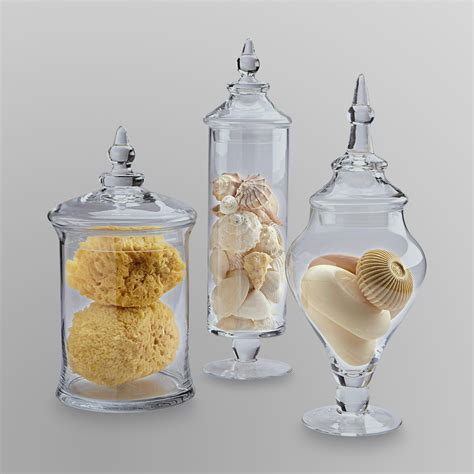 Essential Home 3-Piece Glass Apothecary Jars