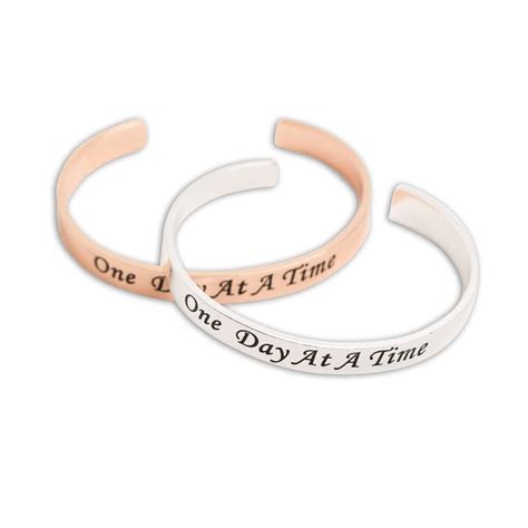 One Day at A Time Engraved Recovery Bracelet