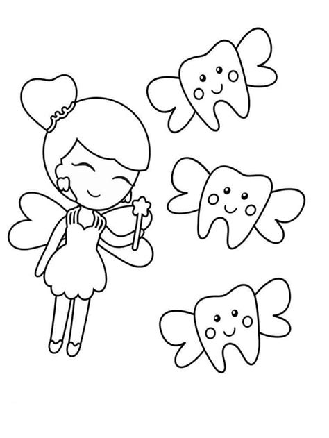 Tooth Fairy Coloring Coloring Pages