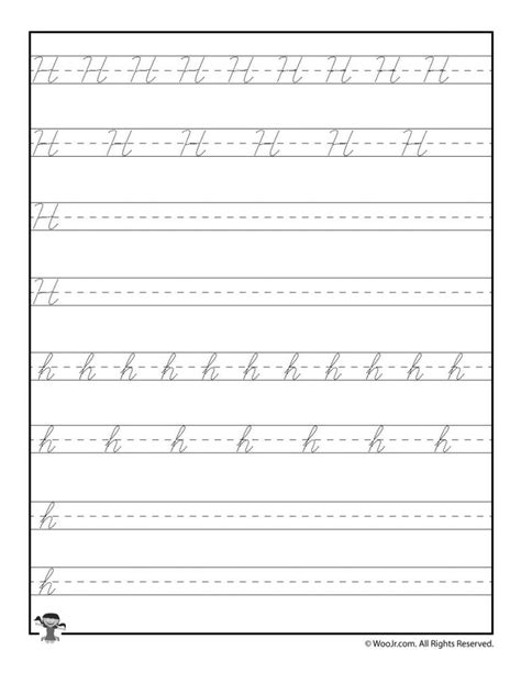 Cursive Writing Practice Worksheets | Woo! Jr. Kids Activities