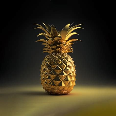 Premium Photo | Golden pineapple