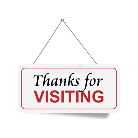 Thanks Visiting Hanging Sign Stock Illustrations – 4 Thanks Visiting Hanging Sign Stock ...