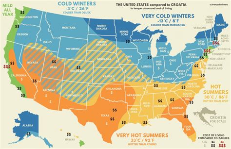 Cost Of Living By State Map - Printable Map