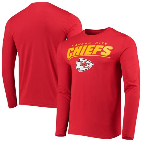 Men's New Era Red Kansas City Chiefs Combine Stated Long Sleeve T-Shirt