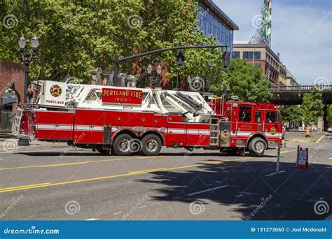 Ladder Truck On Fire Drill Editorial Photo | CartoonDealer.com #130022471