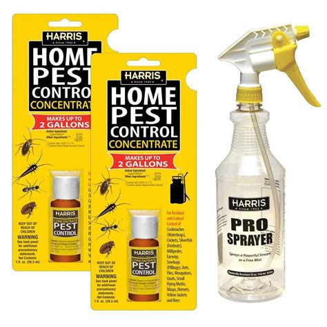 Harris 1 oz. Pest Control Concentrate with 32 oz. Professional Spray Bottle Value Pack (2-Pack ...