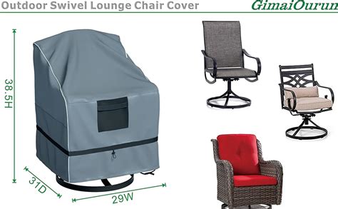 Amazon.com : GimaiOurun Outdoor Swivel Lounge Chair Cover 4 Pack, Waterproof Heavy Duty Outdoor ...