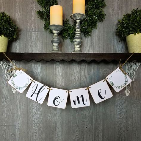 Home Banner With Wreaths Beautiful Farmhouse Home Decor - Etsy