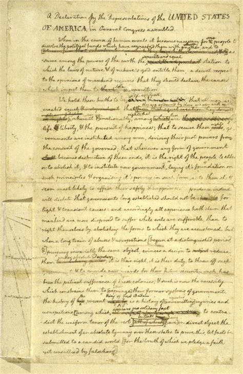 Declaration of Independence - Original, 1st Page