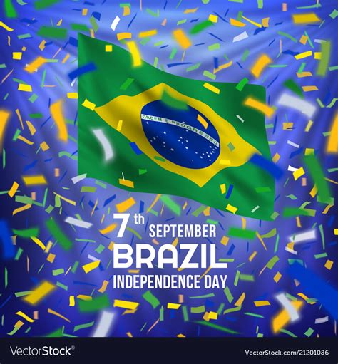 Brazilian independence day card Royalty Free Vector Image