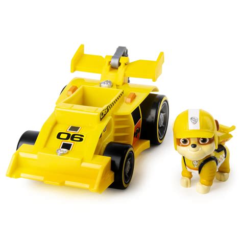 PAW Patrol, Ready, Race, Rescue Rubble’s Race & Go Deluxe Vehicle with Sounds, for Kids Aged 3 ...