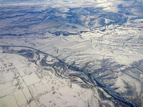 Premium Photo | Aerial view of snow covered landscape