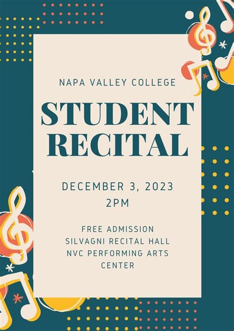 Napa Valley College Student Recital, Napa Valley College Performing Arts, 3 December 2023 ...