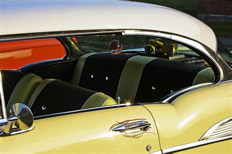 1957 Chevy Bel air yellow interior Photograph by Dennis Coates - Pixels