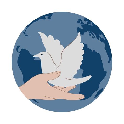 peaceful concept with dove 21926860 Vector Art at Vecteezy